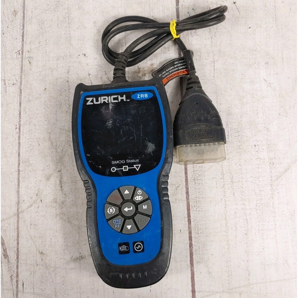 TESTED - Zurich ZR8 OBD2 Code Reader Diagnostic Scanner Tool - Smog Status Blue